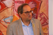 El president, Quim Torra, aquest dissabte 21 de setembre de 2019 a Santa Coloma de Farners.