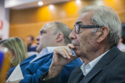 El doctor Santiago Mallafré, en l'acte celebrat a la Cambra de Comerç de Tarragona.