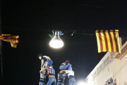 Els castells dels aficionats locals conformen un dels actes més característics de la Festa Major de Llorenç.