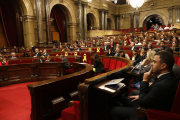 Imatge d'arxiu de l'hemicicle del Parlament de Catalunya.