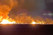 Imatge de la matinada de l'incendi de les palmeres.