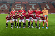 Equip inicial del Nàstic que va disputar la primera ronda de la Copa del Rei contra l'Olot.