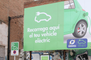 Un dels punts de càrrega per a vehicles elèctrics.