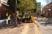 Imatge de les obres al parc d'Àngel Guimerà.