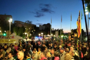 Els participants a la Marxa per la Llibertat s'han concentrat al Passeig de les Palmeres.