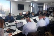 El Centre de Coordinació Operativa a la subdelegació de govern a Tarragona seguint el simulacre.