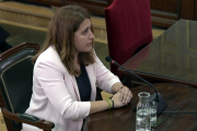 La diputada del PDeCAT Marta Pascal declarant com a testimoni del Tribunal Suprem.