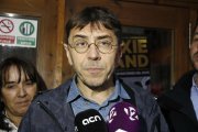 L'ideòleg de Podem Juan Carlos Monedero durant una atenció als mitjans a Tarragona.