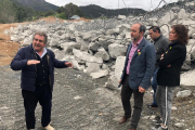 L'alcalde de Montblanc, Josep Andreu (ERC), acompanyat de Jordi Cartanyà, candidat a l'alcaldia de Valls.