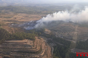 Imatge de l'incendi a Horta de Sant Joan.