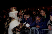 Melcior saludant a la canalla durant la Cavalcada de l'any passat.