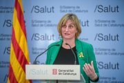 La consellera de Salut, Alba Vergés, durant la roda de premsa de seguiment de la crisi del coronavirus