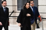 Inés Arrimadas arribant a la cambra baixa avui.