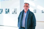 Albert Nel·lo aquest dimarts a l'exposició que presenta al Tinglado 1.