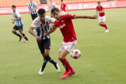 Pedro Martín, durant el Nàstic-Espanyol B del passat dissabte al Nou Estadi (2-2).