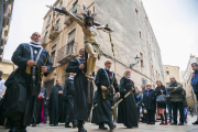 Imatge del Viacrucis de la Sang pels carrers de la Part Alta en la Setmana Santa de l'any passat.