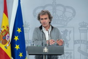 El responsable de Sanidad, Fernando Simón, durante la rueda de prensa.