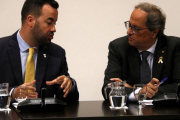 El president de la Generalitat, Quim Torra, reunit amb el president de l'ACM, Lluís Soler