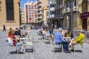 Una terrassa de Corsini el dia de la reobertura de l'11 de maig, quan Tarragona va passar a la Fase 1.