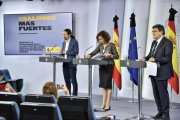 Escrivá, Montero i Iglesias, a la roda de premsa posterior al Consell de Ministres.