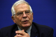 L'Alt Representant de la UE, Josep Borrell, durant una roda de premsa a Estrasburg