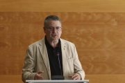 Ricomà en la roda de premsa criticant la protesta de dimarts.