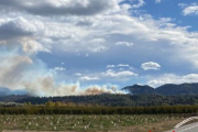 Imatge del fum originat per l'incendi a Tivissa.