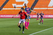 Pedro Martín, durante el Nàstic-Llagostera.