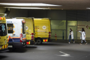 Servicio de urgencias en el Hospital de la Santa Creu.