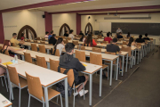 Imatge d'arxiu d'una aula on es van fer les PAU el curs passat.