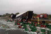 Imatgede com ha quedat la calçada després de l'accident.