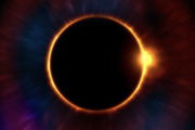 Imagen de archivo de un eclipse solar completo.