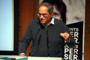 L'expresident Quim Torra a l'acte de campanya de JxCat a Granollers.