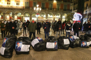 Imagen de la protesta en la plaza Prim.