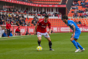 Carlos Albarrán, durant el Nàstic-Lleida Esportiu de la passada temporada.