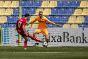 Pedro Martín dispara en l'acció que va acabar en gol a Villarreal-