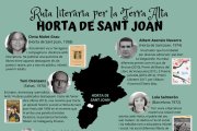 Imatge virtual d'una de les parades de la ruta literària de la Terra Alta que impulsa la Biblioteca de Gandesa.