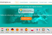 Captura de pantalla de la pàgina web de NationalRegions.eu, una iniciativa ciutadana per protegir les regions nacionals