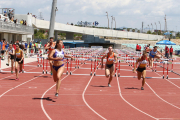 Mireia López, en la final dels 100 metres tanques, en la qual va ser la millor i va aconseguir penjar-se la medalla d'or.