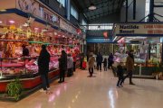 L'interior del Mercat Central, ahir al matí.