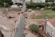 Imatges de dron de les destrosses pels Aiguats a Alcanar.