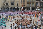 La represa castellera agafa embranzida al Mercadal de Reus i torna a veure els vuit pisos