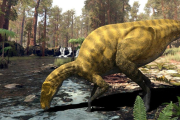 Reconstrucció del aspecto del dinosaurio de Portell.