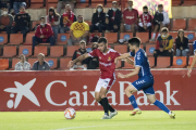 Pedro del Campo en el partit disputat al Nou Estadi contra el Sabadell.