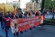 Arrencada de la manifestació, que va arribar fins al Balcó del Mediterrani.