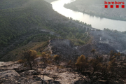 Imatge de la zona de l'incendi.