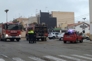 Pla general d'efectius dels bombers, mossos i policia local durant els treballs extingir el foc.