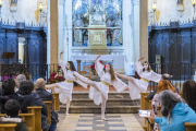 Representació dels Retaules Vivents dins l'Església Prioral de Sant Pere, ahir.