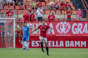 Alex Quintanilla, durant un partit amb el Nàstic.