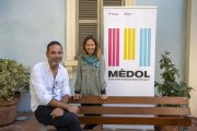 Vicent Fibla i la la consellera de Cultura de l'Ajuntament de Tarragona, Inés Solé durant la presentació.